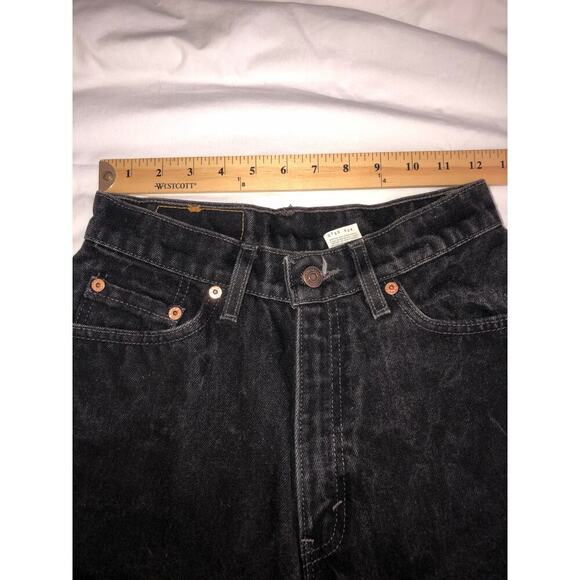 Levi’s 512 Slim Fit Tapered Leg Size 9 JR Womens Jeans Black 90's Made in USA - Picture 4 of 9